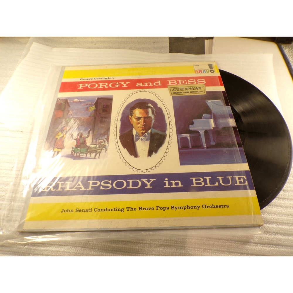 George Gershwin Porgy and Bess Rhapsody in Blue Vinyl LP Bravo K-119 John Senati